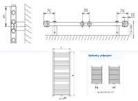 KORADO KORALUX koupelnové těleso Linear Exclusive - M KLXM 1500.450, chromované KLX-150045-00M27